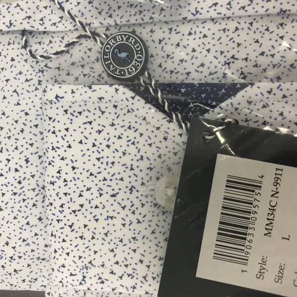 TailorByrd Patterned Aqua Long Sleeve Shirt - Picture 4 of 4